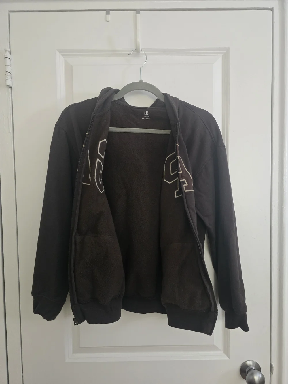 GAP Brown Logo Zip-Up Hoodie